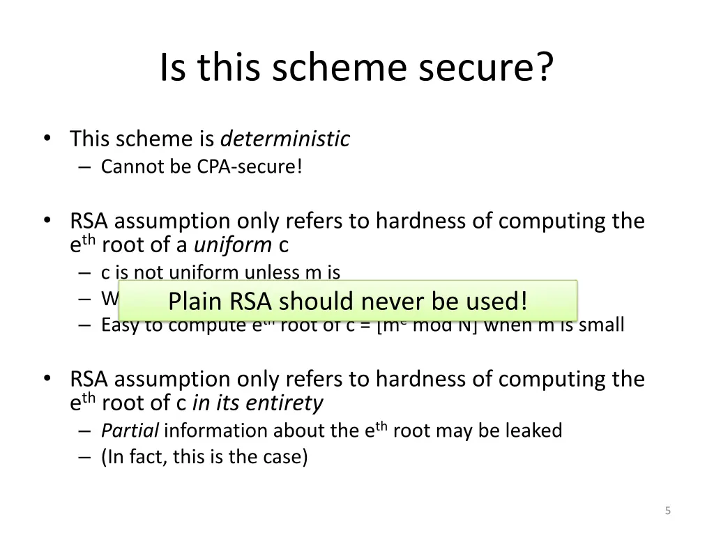 is this scheme secure