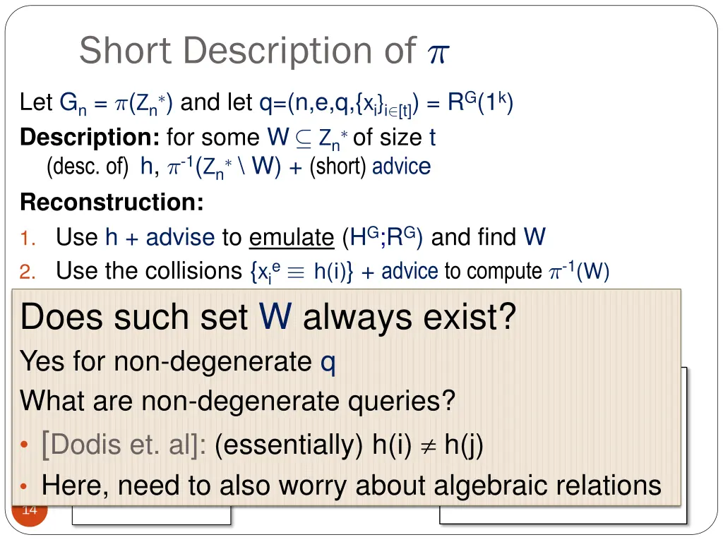short description of