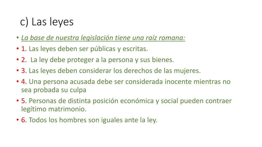 c las leyes