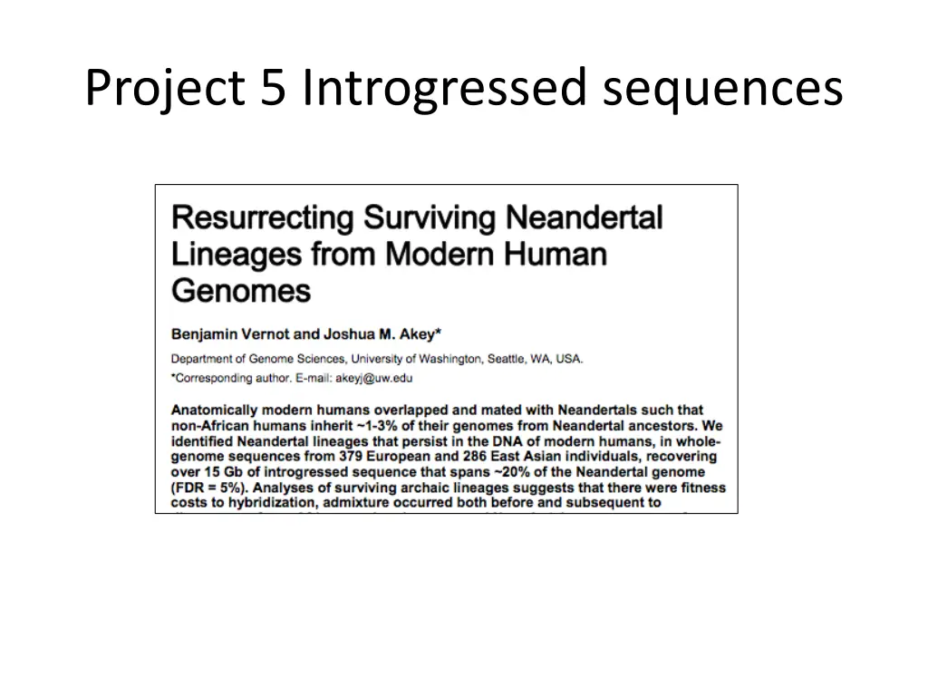 project 5 introgressed sequences