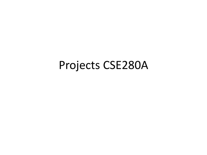 projects cse280a