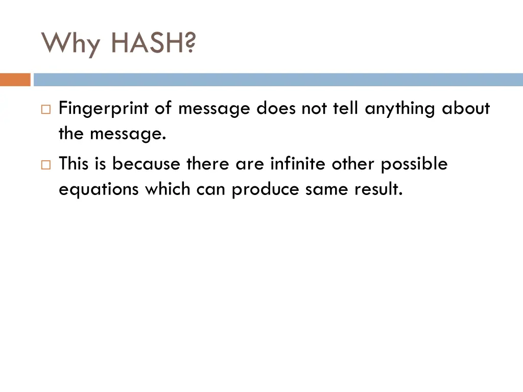 why hash