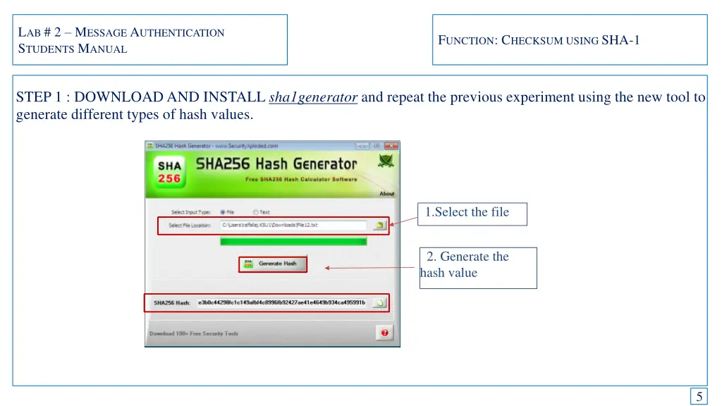l ab 2 m essage a uthentication s tudents m anual 4