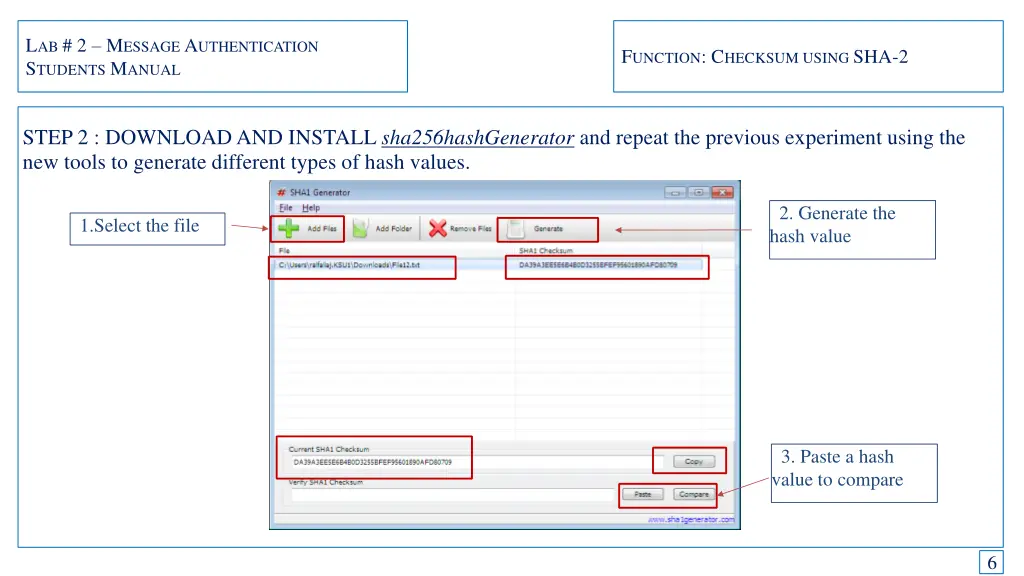 l ab 2 m essage a uthentication s tudents m anual 5