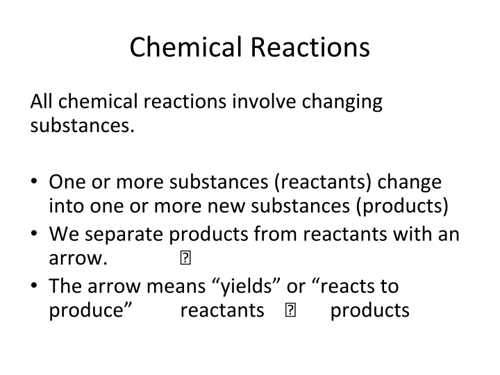 chemical reactions