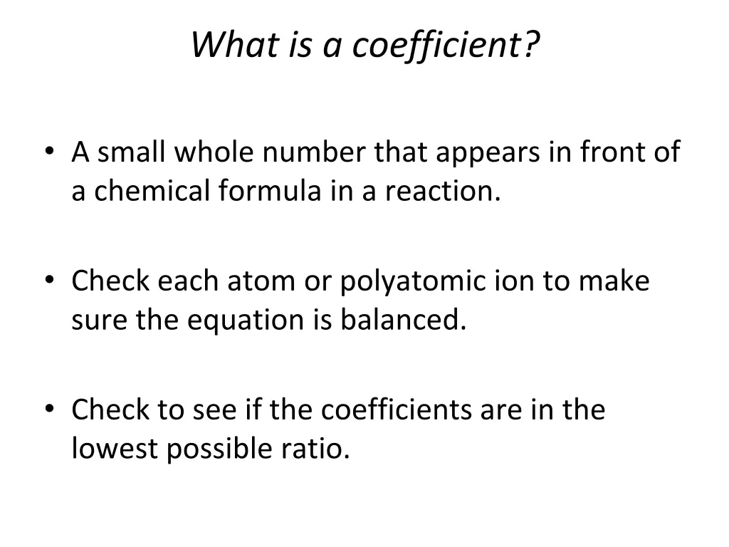 what is a coefficient