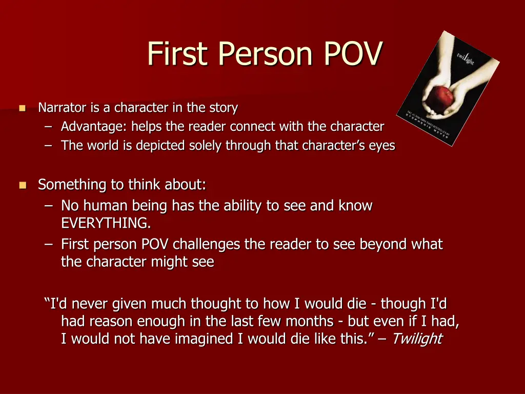 first person pov