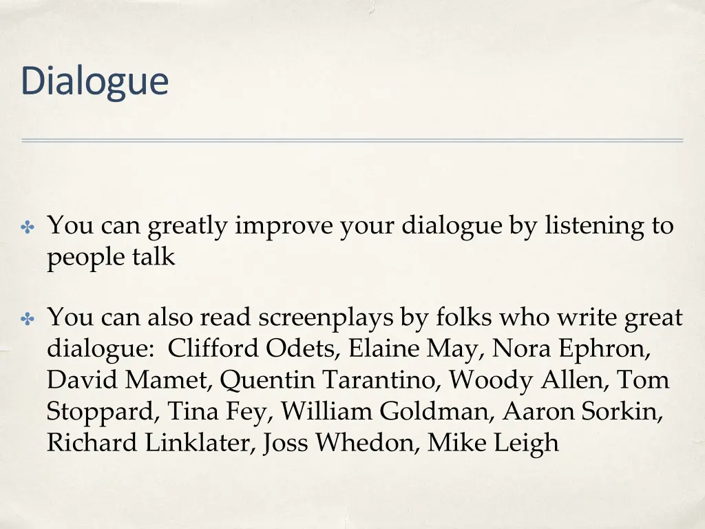 dialogue