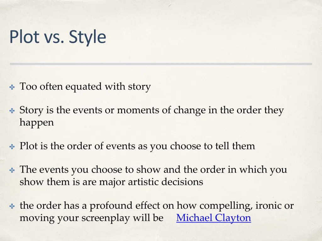 plot vs style