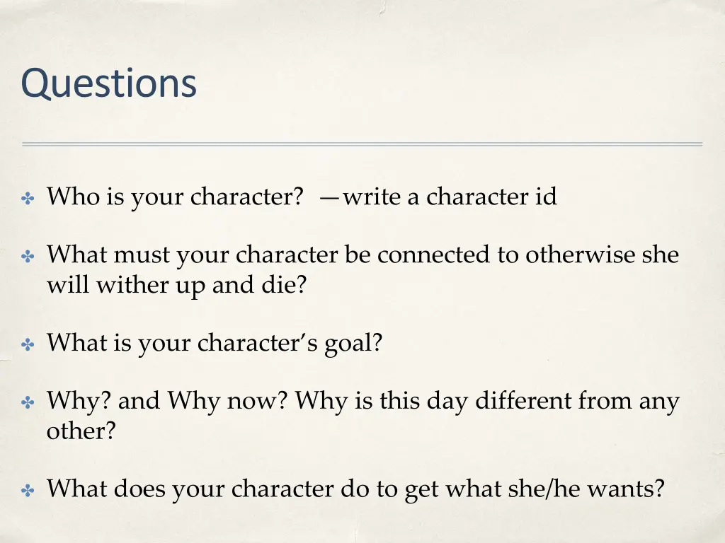 questions