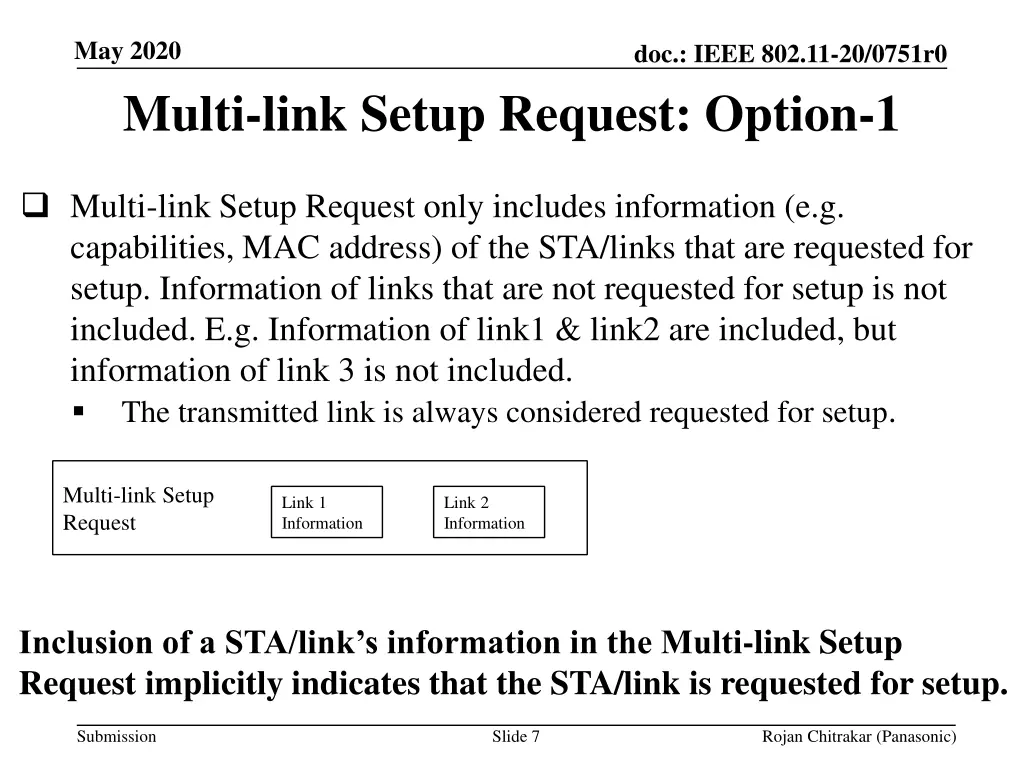 may 2020 multi link setup request option 1