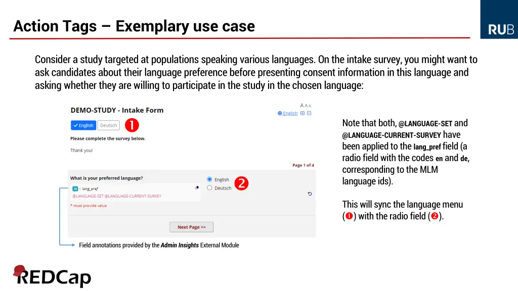 action tags exemplary use case