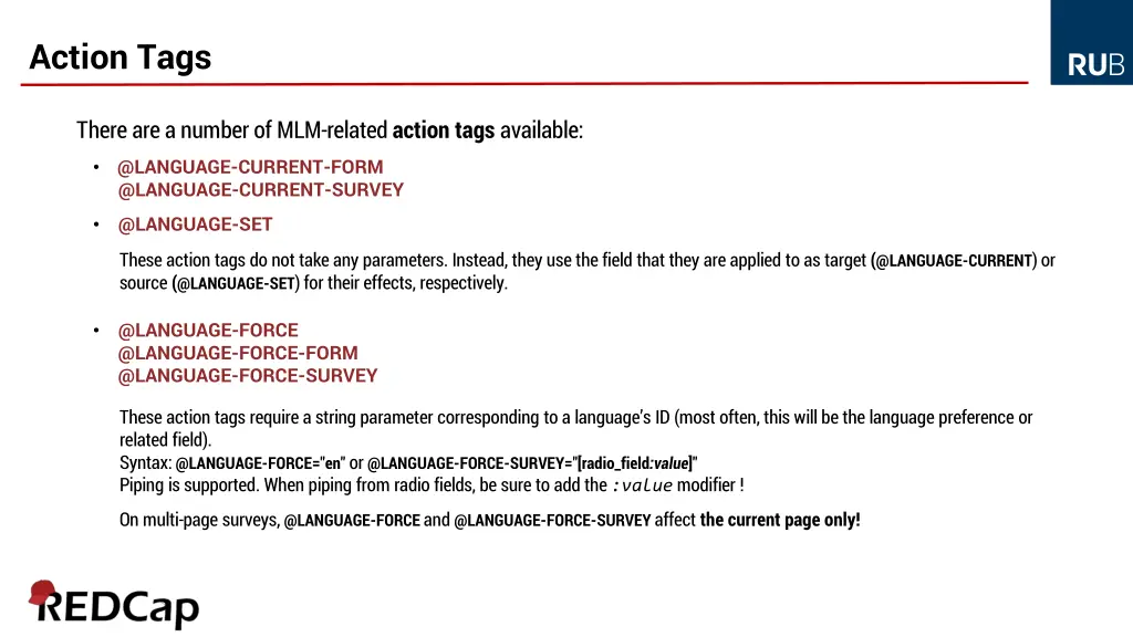 action tags