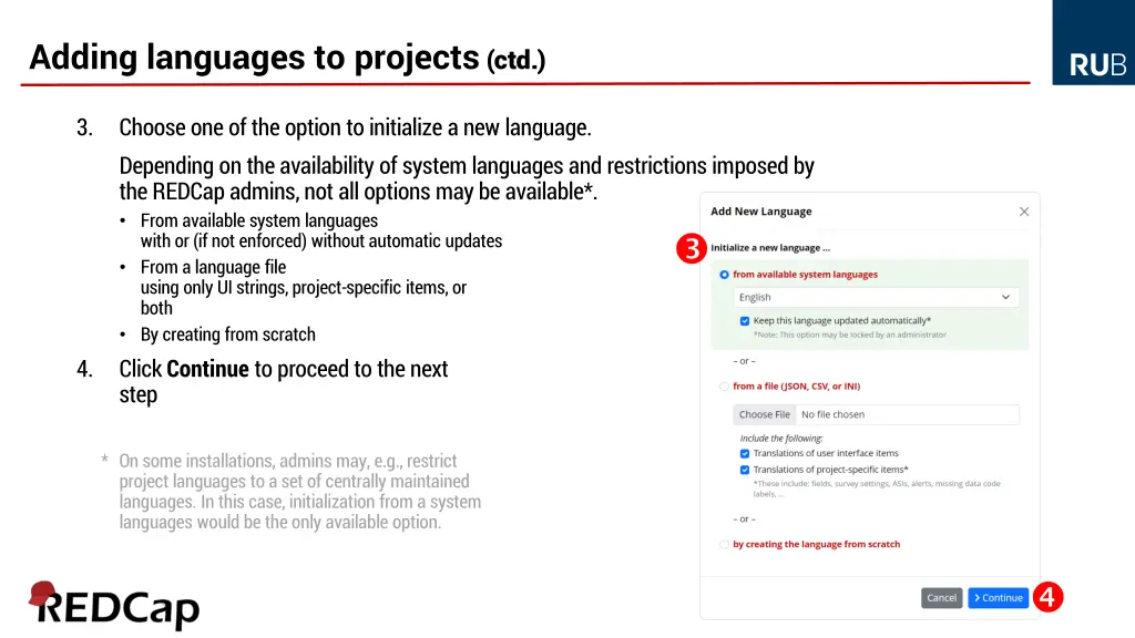 adding languages to projects ctd