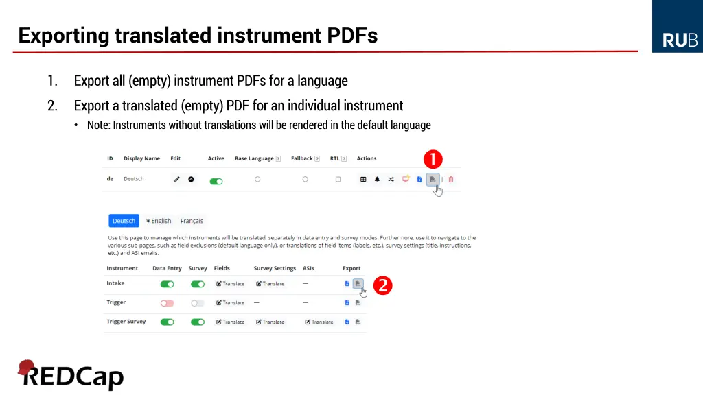 exporting translated instrument pdfs