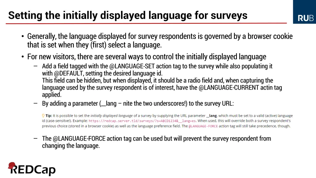 setting the initially displayed language