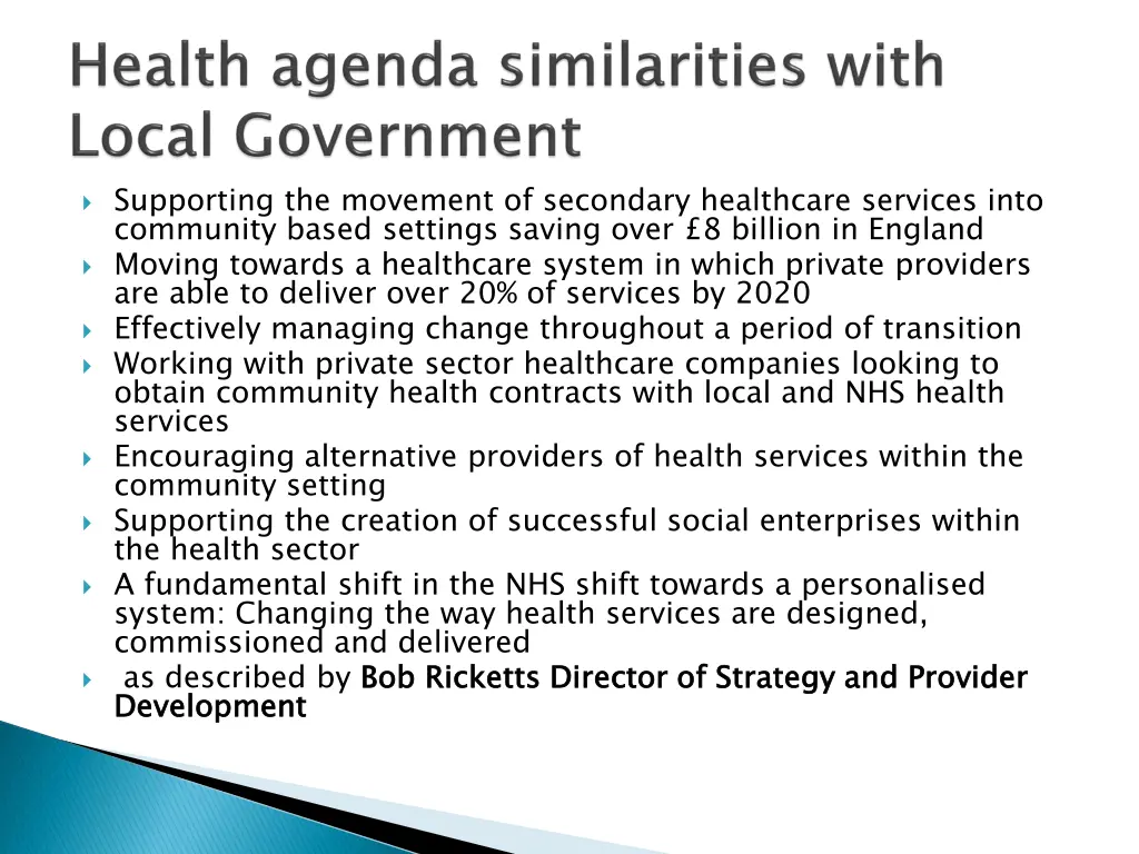 supporting the movement of secondary healthcare