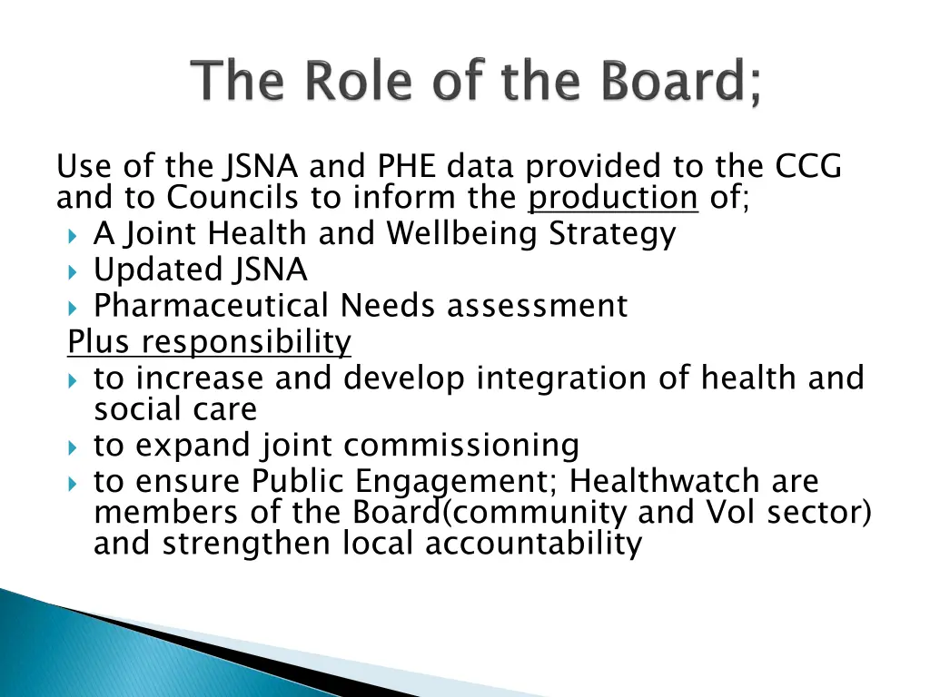 use of the jsna and phe data provided