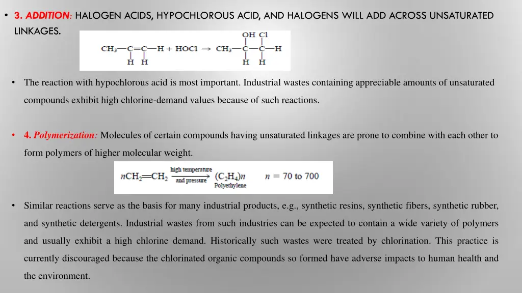 3 addition halogen acids hypochlorous acid