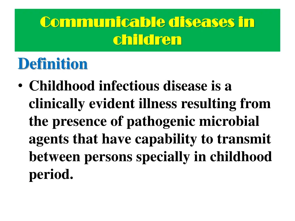 communicable diseases in communicable diseases