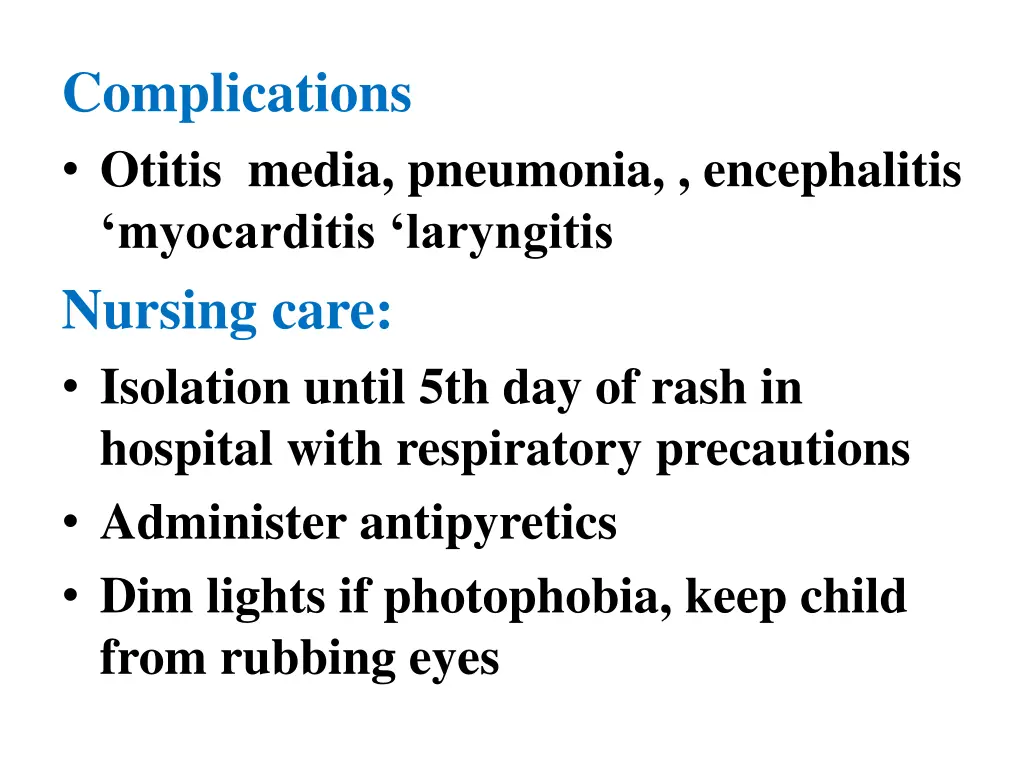 complications otitis media pneumonia encephalitis