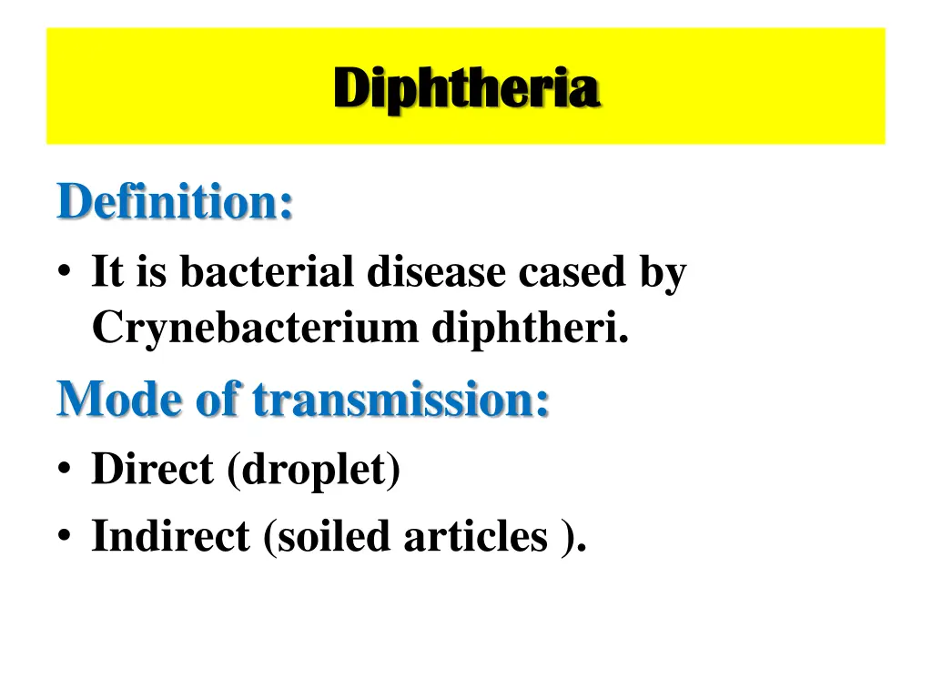 diphtheria diphtheria