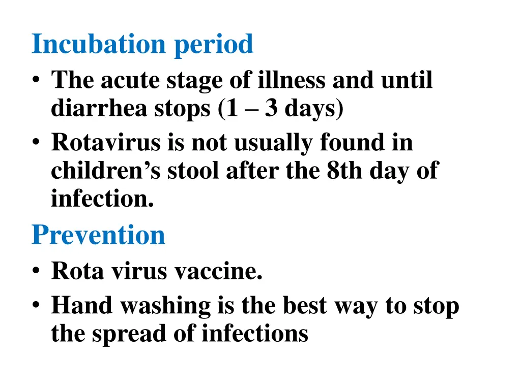 incubation period the acute stage of illness
