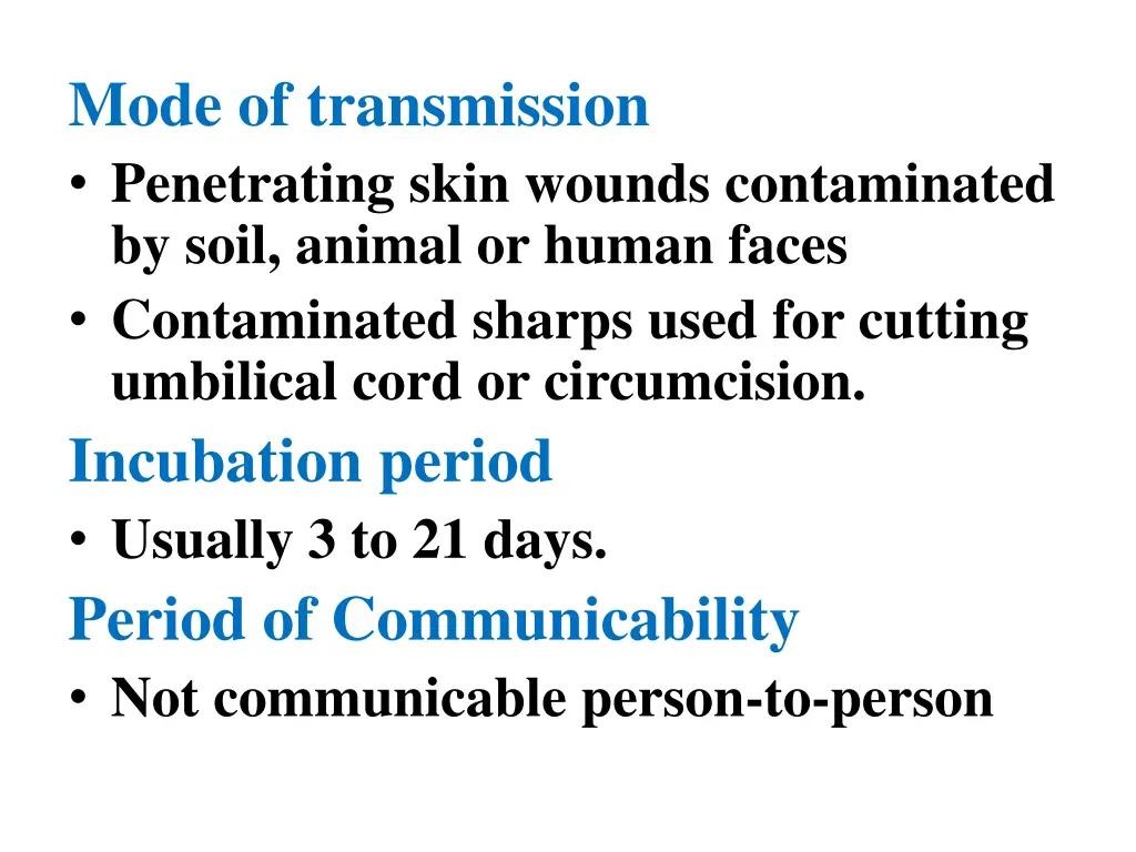 mode of transmission penetrating skin wounds