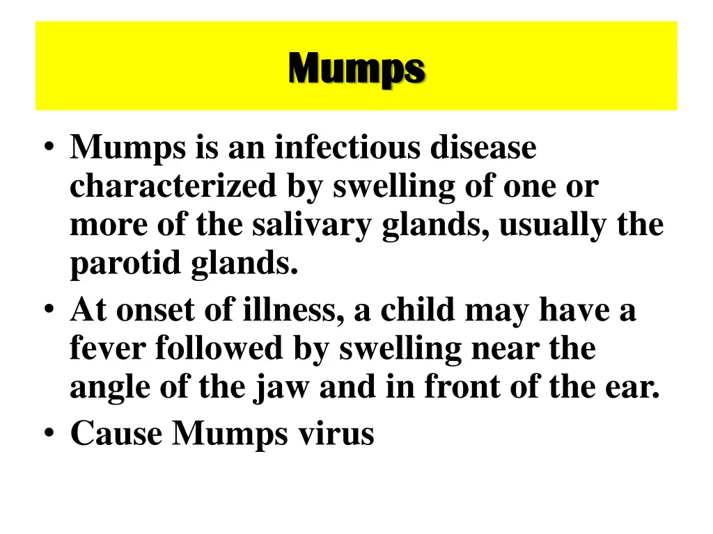 mumps mumps