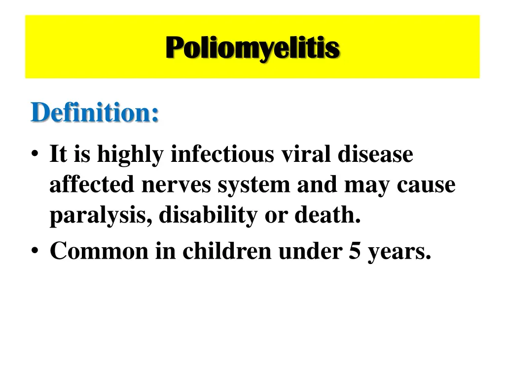 poliomyelitis poliomyelitis