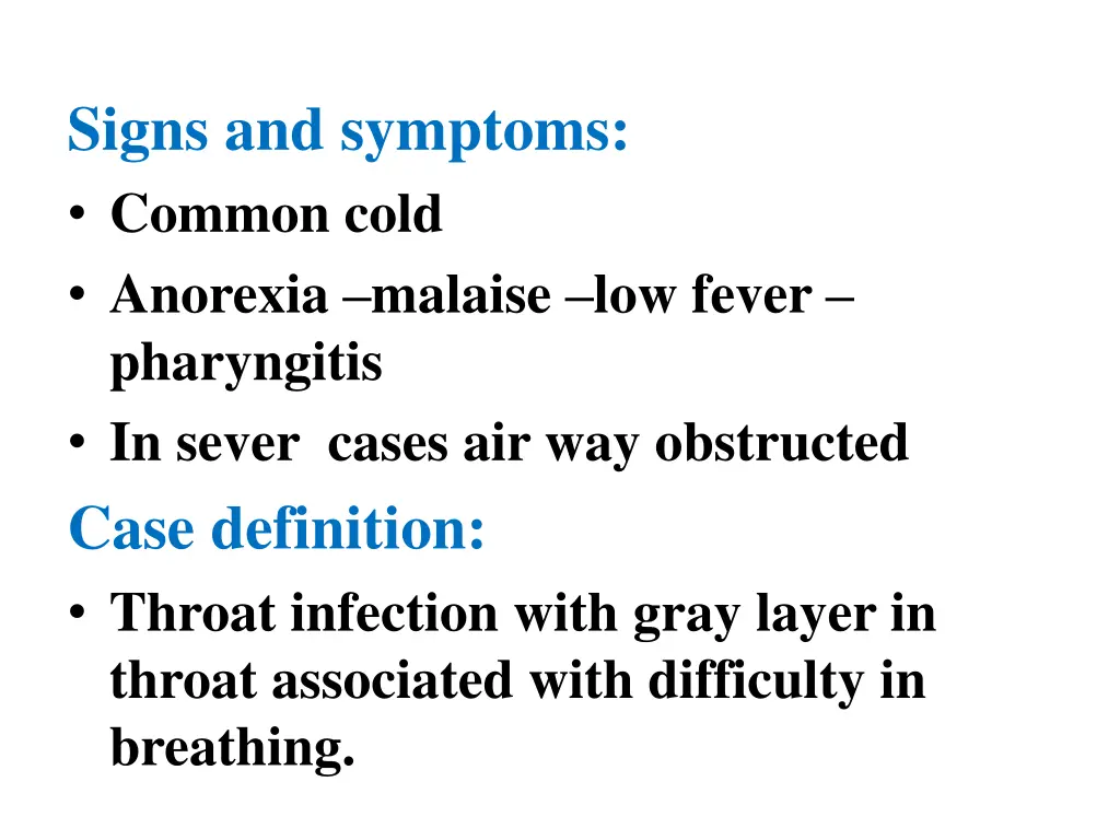 signs and symptoms common cold anorexia malaise