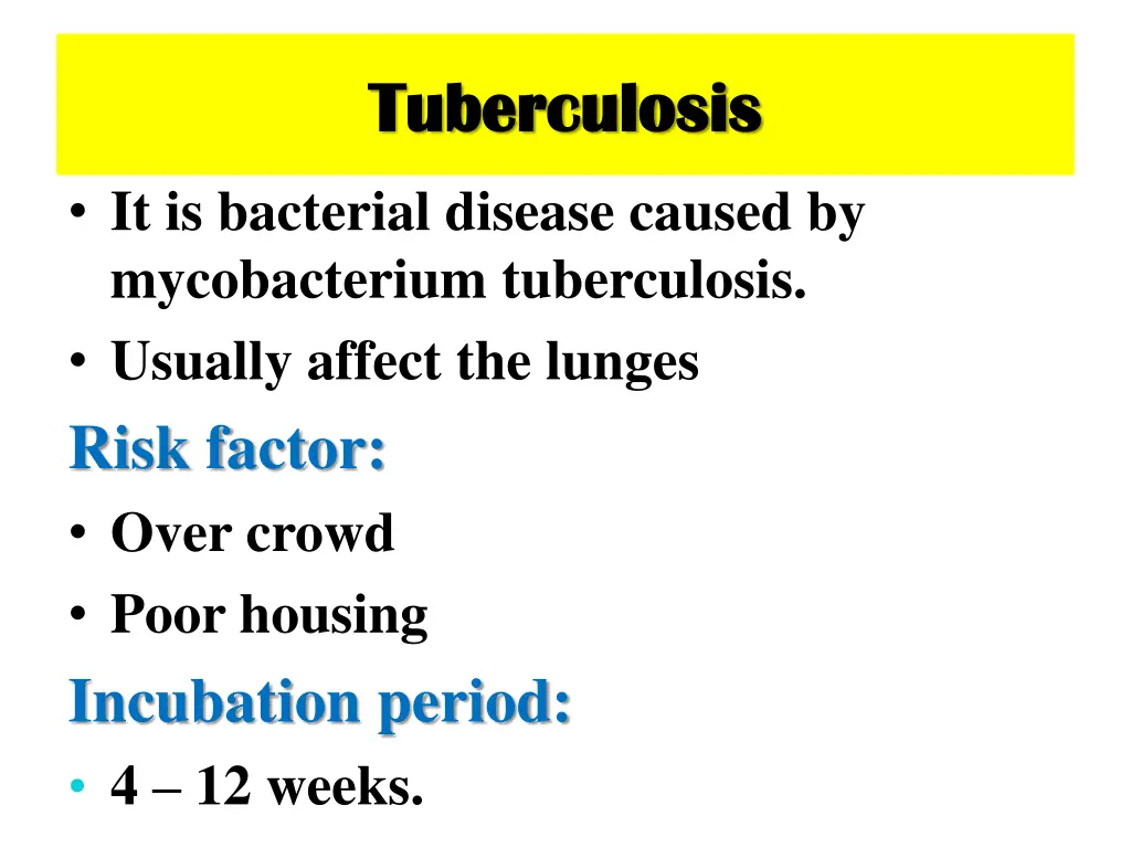 tuberculosis tuberculosis