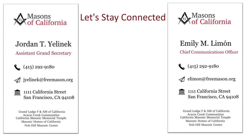 let s stay connected