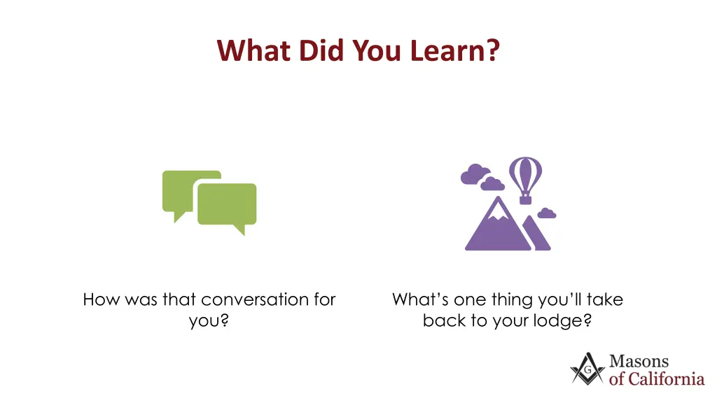 what did you learn