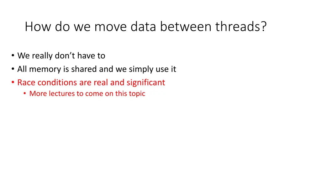 how do we move data between threads