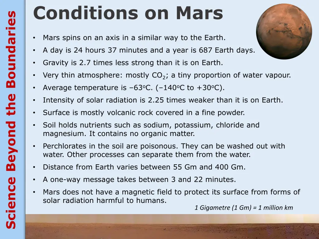 conditions on mars