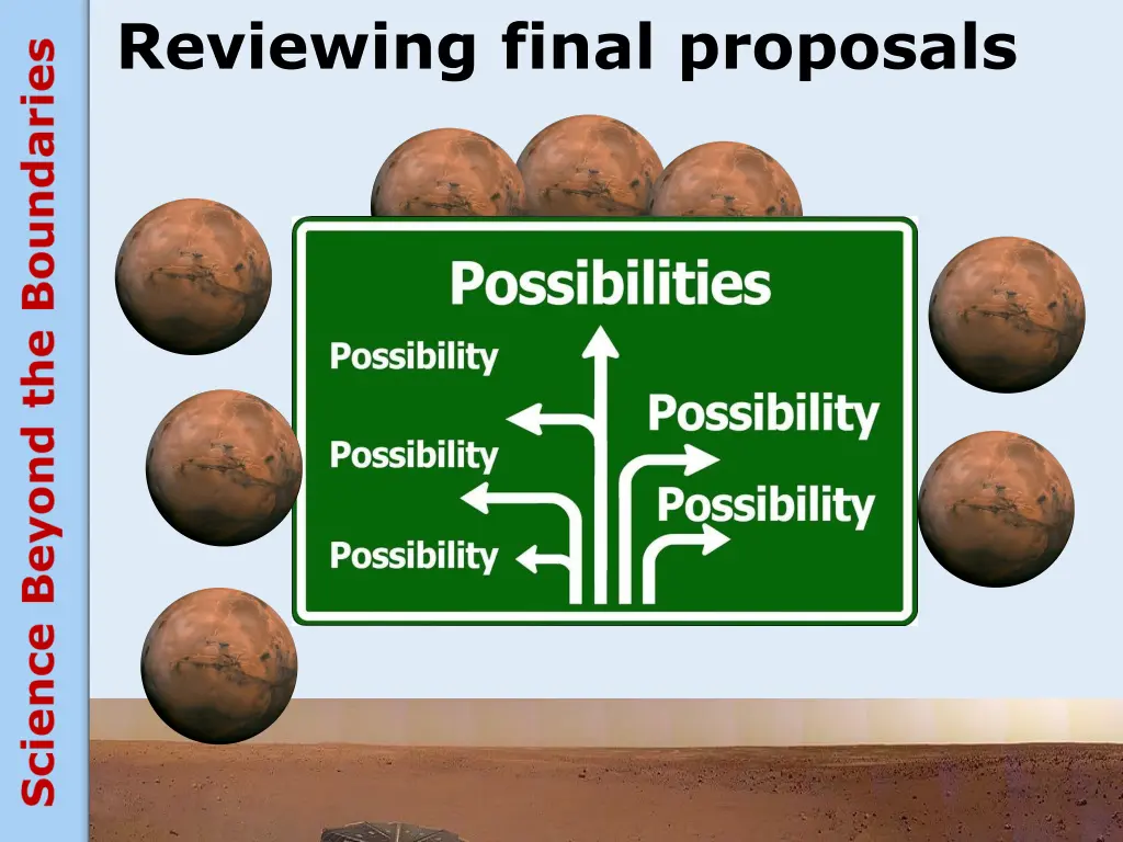 reviewing final proposals