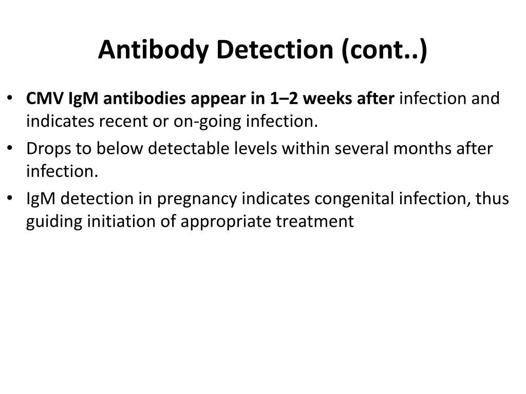 antibody detection cont