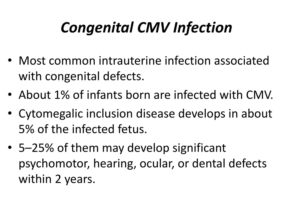 congenital cmv infection