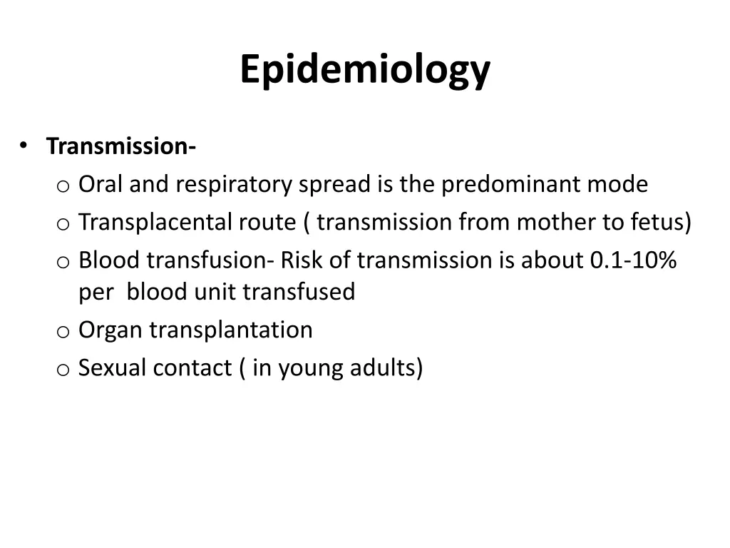 epidemiology