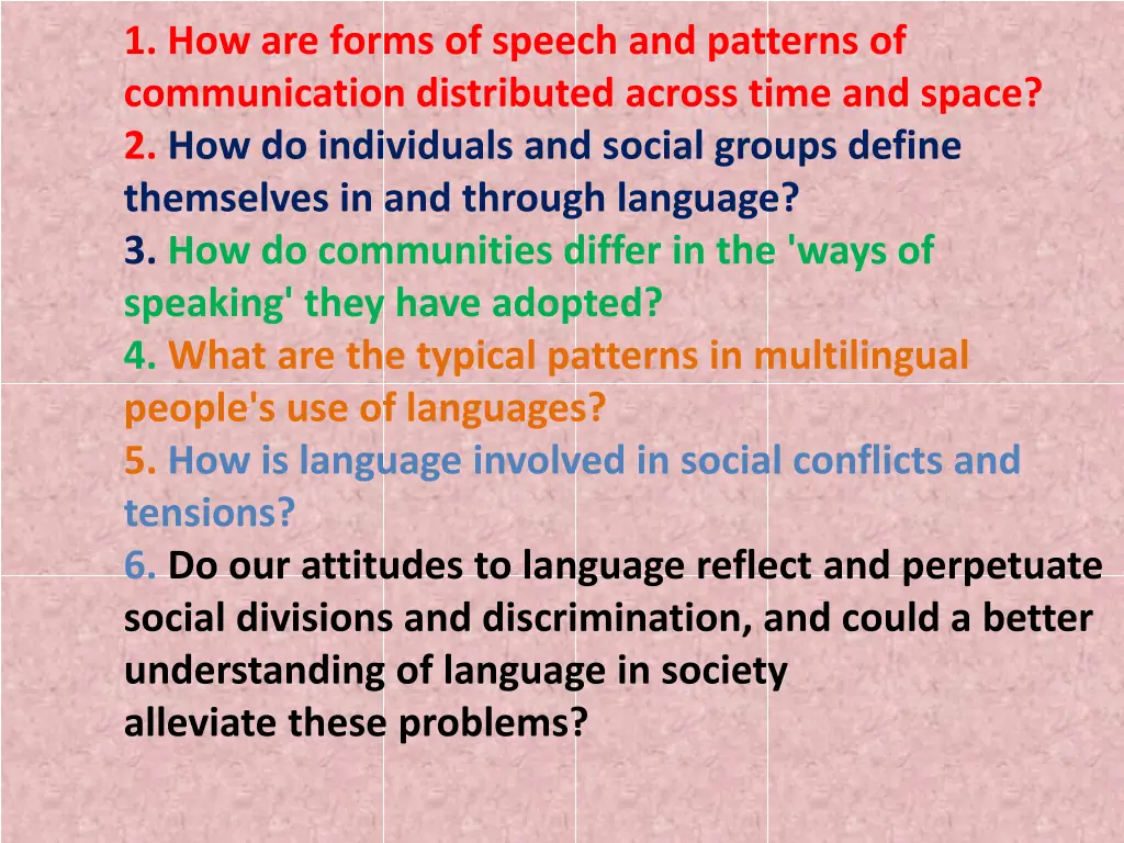 1 how are forms of speech and patterns