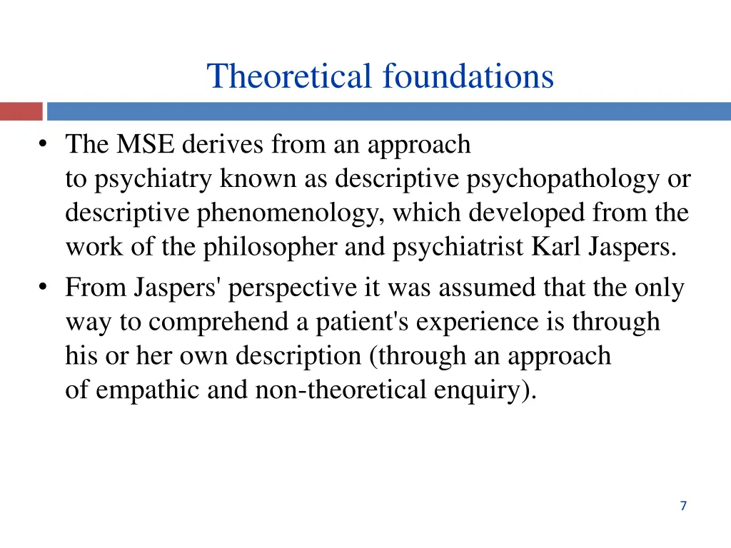 theoretical foundations