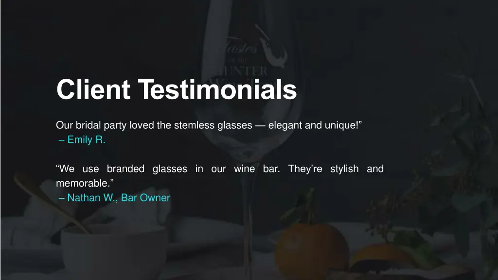 client testimonials