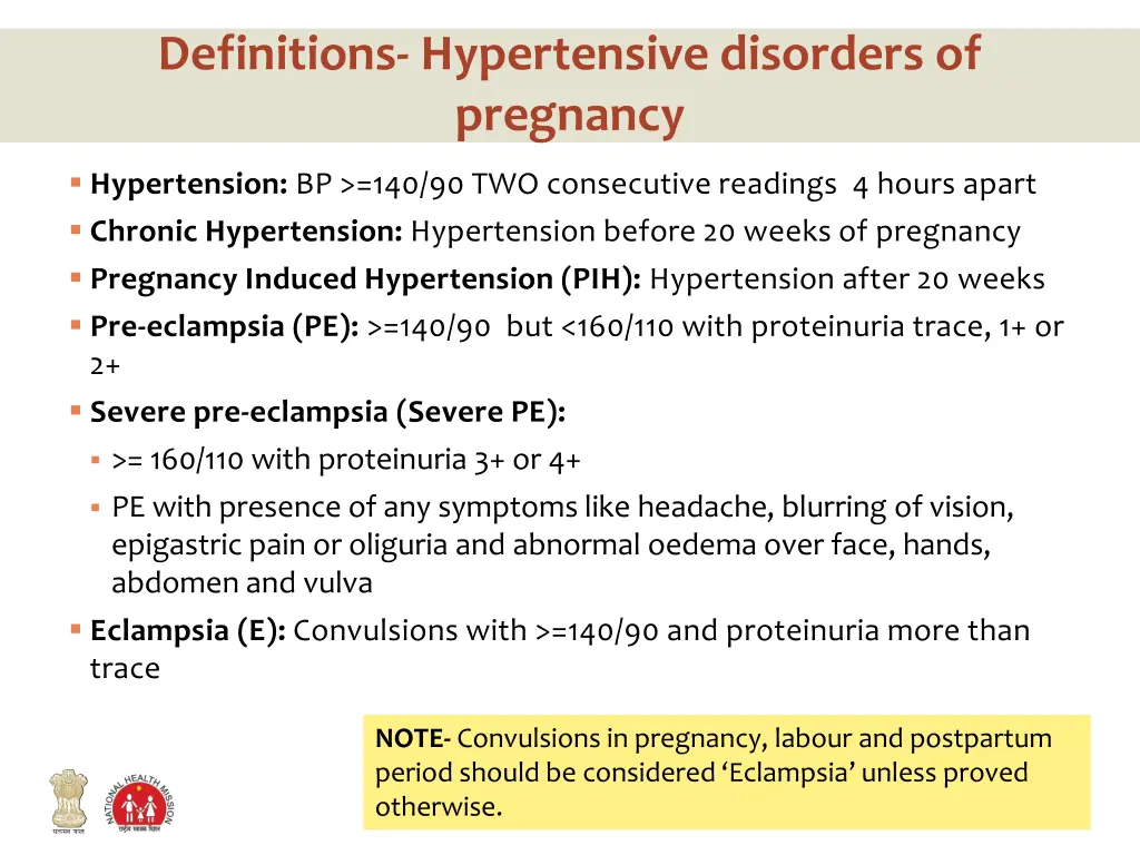 definitions hypertensive disorders of pregnancy