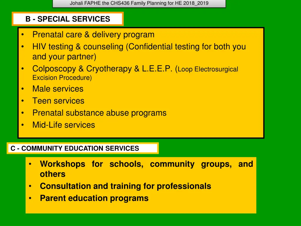 johali faphe the chs436 family planning 4