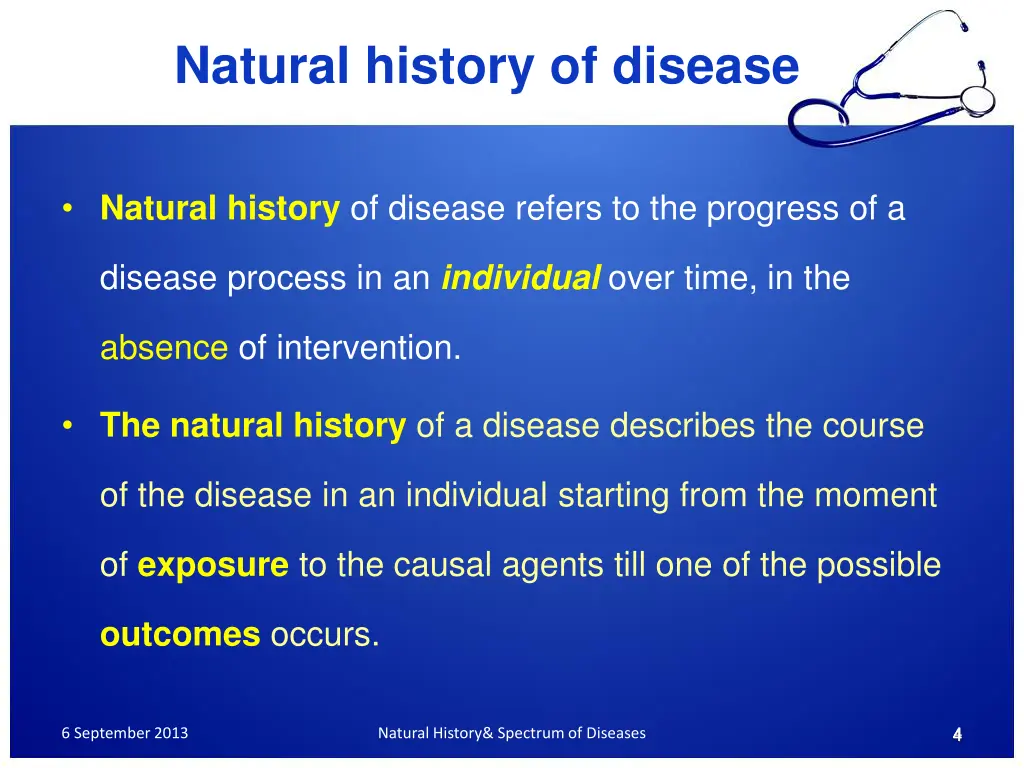 natural history of disease 1