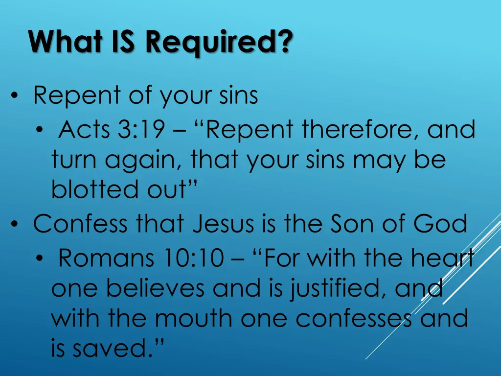 what is required 1