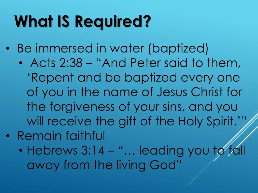 what is required 2