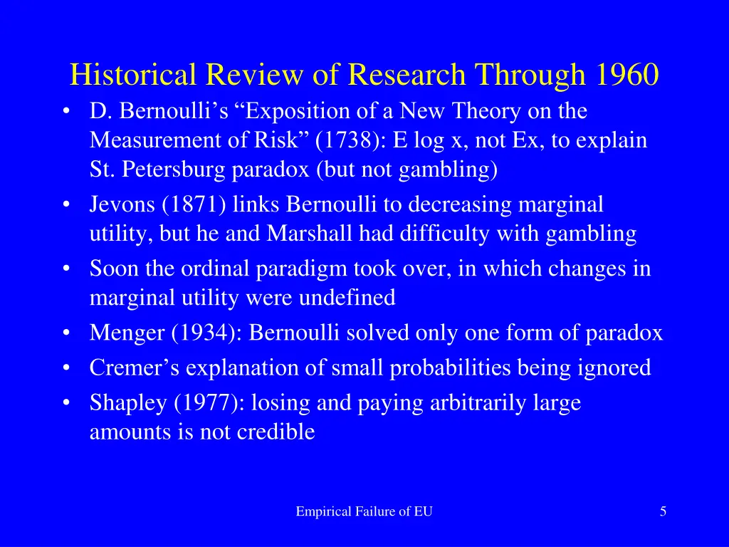 historical review of research through 1960