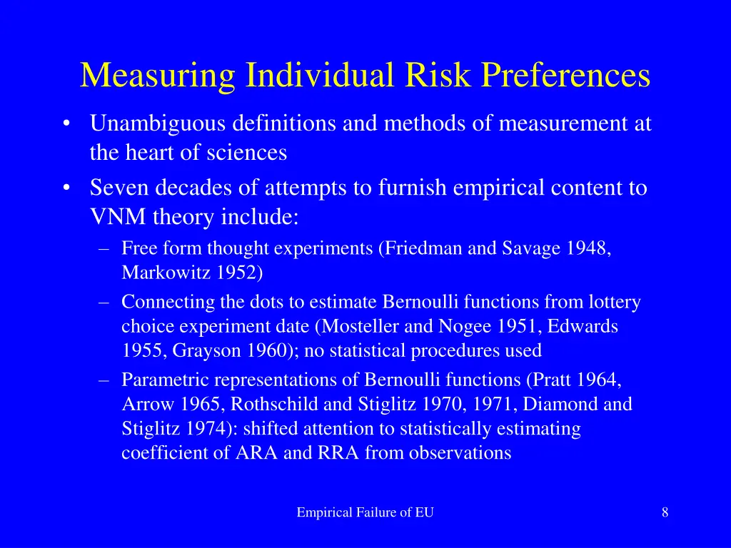 measuring individual risk preferences